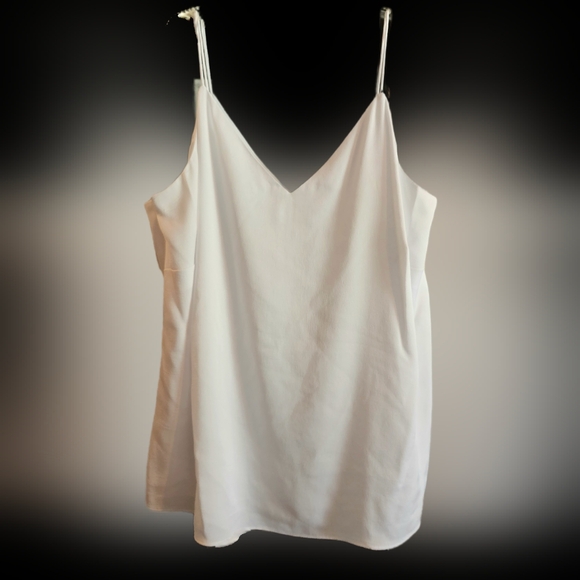 Calvin Klein White V-Neck Cami Tank Top NWT - Picture 2 of 8